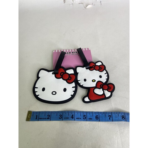 Sanrio Hello Kitty Luggage Tag Tags Travel ID Set of 2 NEW - Picture 3 of 5
